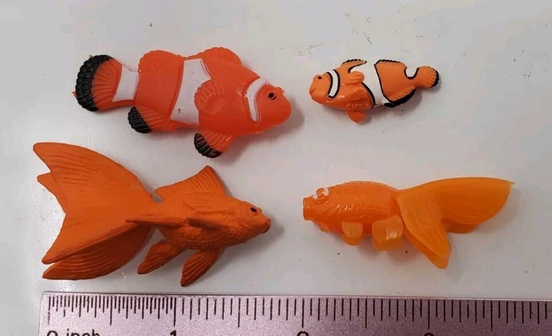 Mixed Lot of Tropical Fish Toys Animals Figures 2.75″