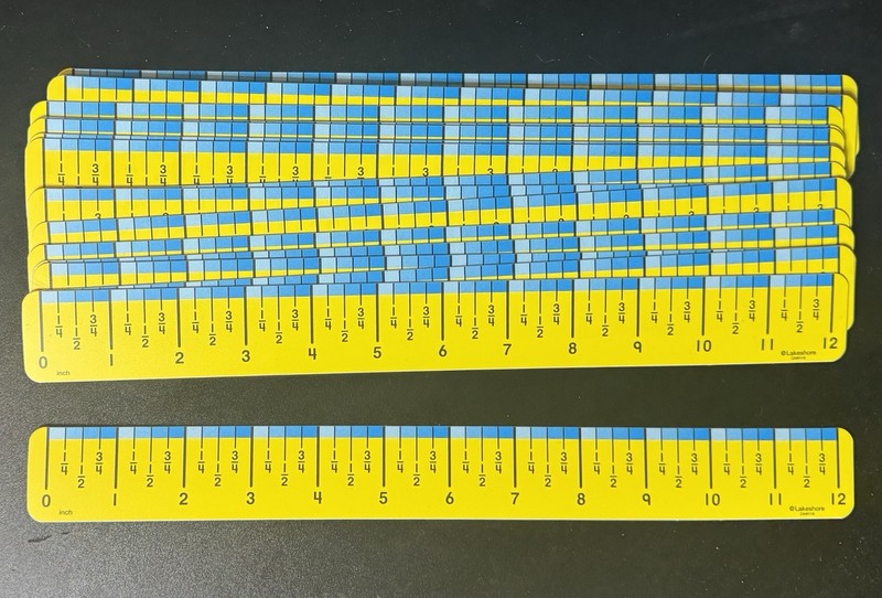 Lakeshore Learning Easy Read Ruler Lot of 16 Grades 1-5 Yellow Homeschool