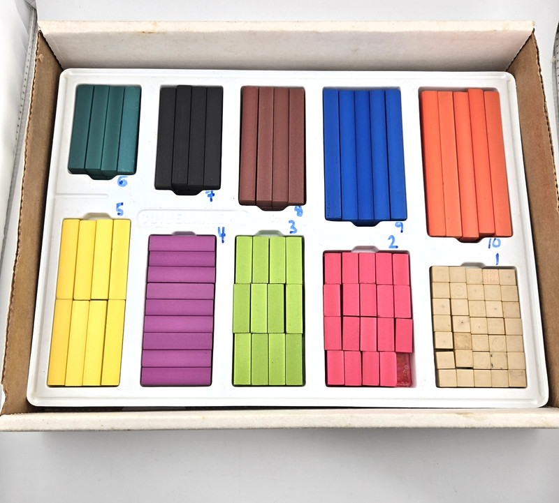 Cuisenaire Rods Math Manipulative Set (1977) Educational Homeschool Wooden