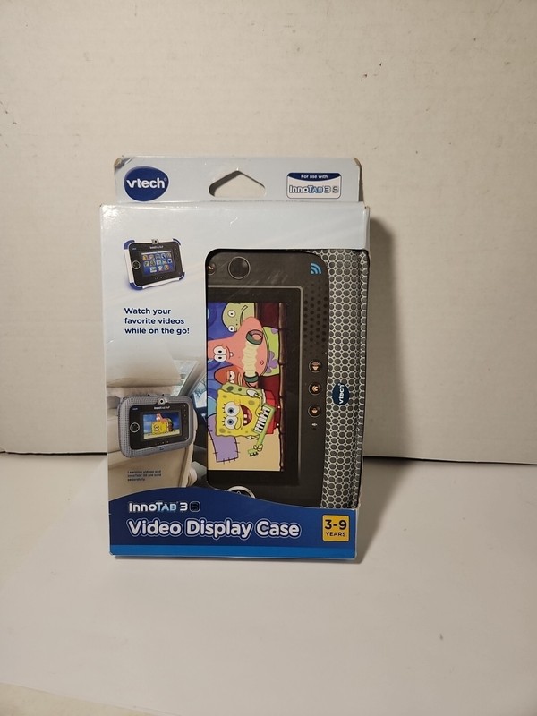 VTech Innotab 3S Gel Skin Gray NEW Protection. Auto Seat Hanging, Standup
