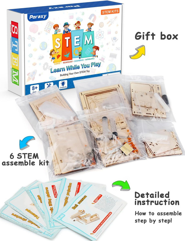 6 in 1 STEM Kits for Kids Age 8-10, Science Building Educational Experiment Proj gallery