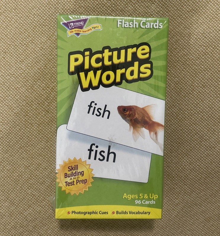 Lakeshore T-53004 Flash Cards Picture words Ages 5 & Up 96 Cards (CA-005) SEALED