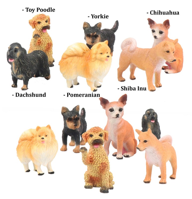 18 PCS Large Dog Figurines Playset, 4" Toy Pet Puppy Realistic Play Figures, ... gallery