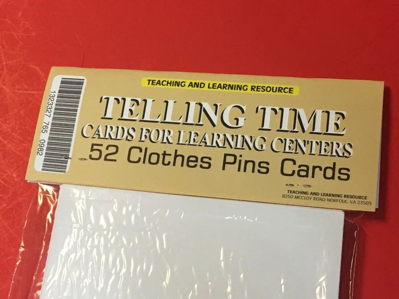 TELLING TIME - Cards for Learning Center 52 Cards- Letters Teaching Pre-k gallery
