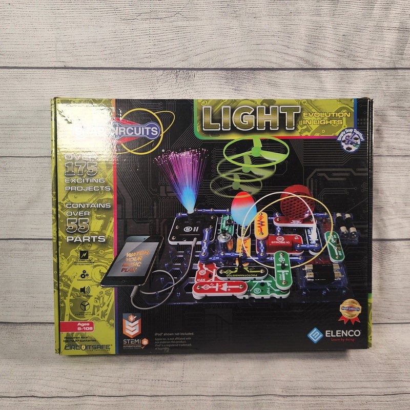 Elenco Snap Circuits Light Evolution in Lights SCL-175 STEM Kit 175+ Projects