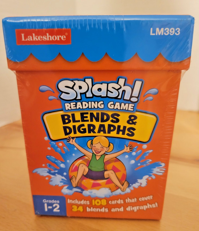Lakeshore Splash Reading Readiness Game Blends & Diagraphs Home School Grades1-2