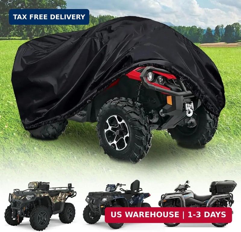 Chikia XL ATV Cover 420D Waterproof,4 Wheeler ATV Cover Replacement for Polaris