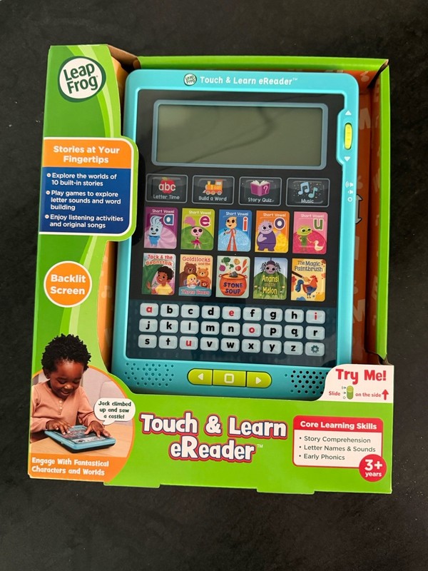 LeapFrog Touch & Learn eReader Blue New in Box NIB Kids Educational Toy