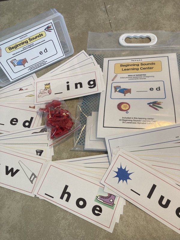 Beginning Sounds Learning Set prek - K-5 w/ Lakeshore Learning Storage bag gallery