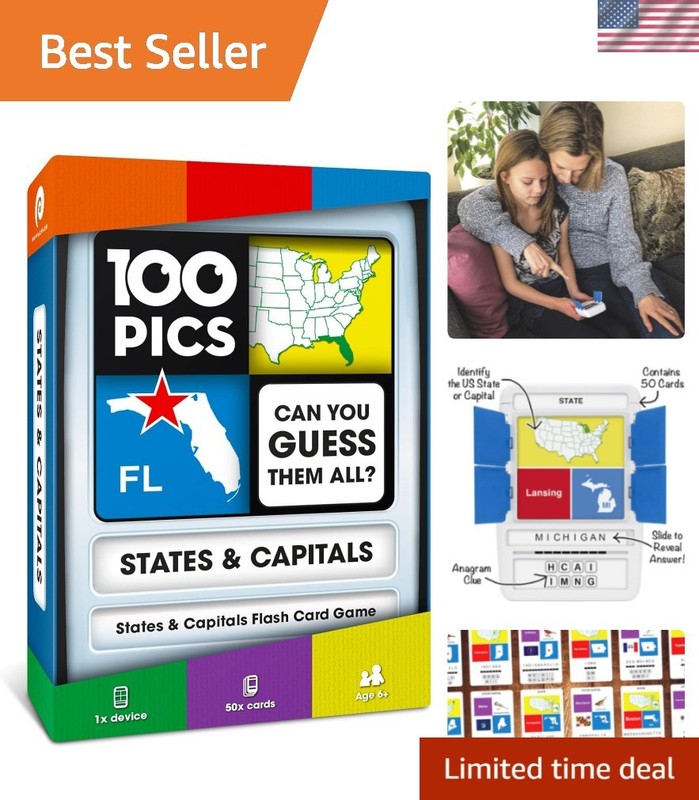 States & Capitals Flash Cards | All 50 States and Capitals to Learn | Fun and…