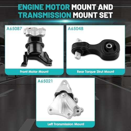 A65048 Engine Motor Mount & Transmission Mount Set of 3 Fit for Honda Civic gallery