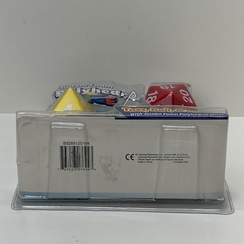Learning Resources Jumbo Foam Polyhedral Dice Set Of 5 LER 7694 gallery