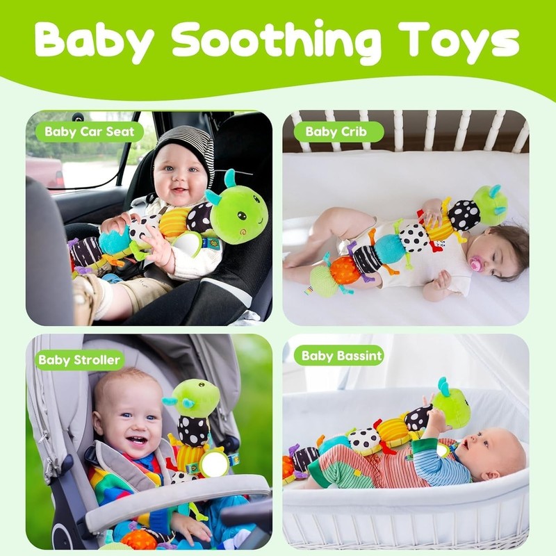 Baby Toys 0-3-6-12 Months, New Born Baby Boy Girl Gifts, Tummy Time Toys with Ba gallery