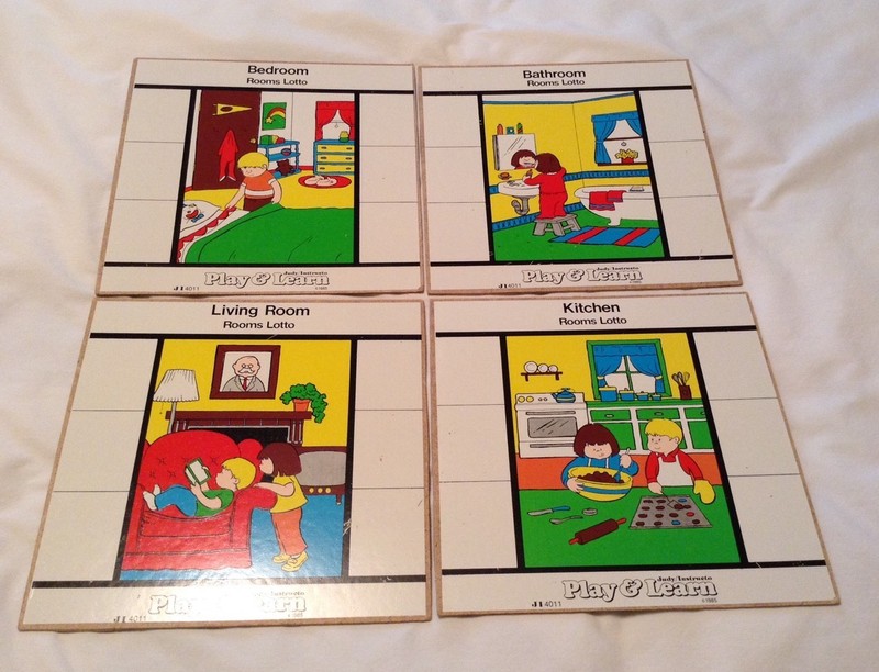 Vintage Judy Instructo Play And Learn Room Lotto Teaching Preschool