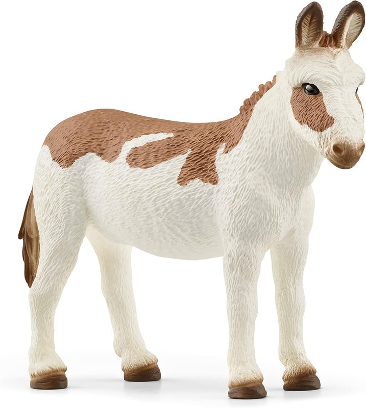 American Spotted Donkey Figurine – Durable Farm Animal Toy for Kids Ages 3+