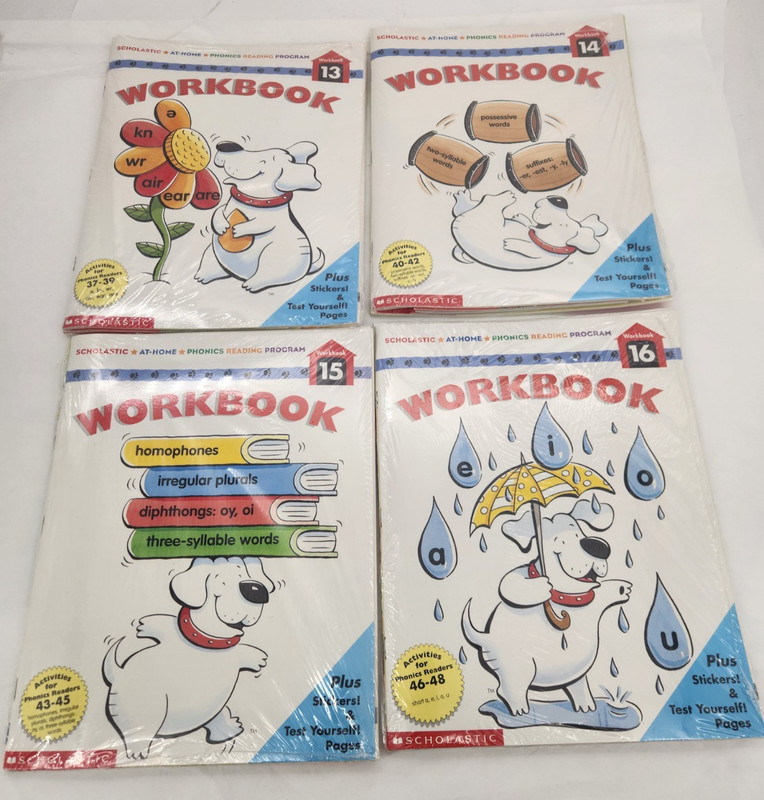 Scholastic At-Home Phonics Reading Program Workbooks 8-20 New Sealed + 4 Others gallery