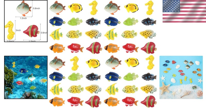 Tropical Party Favor Fish Figures - 48 Pcs gallery