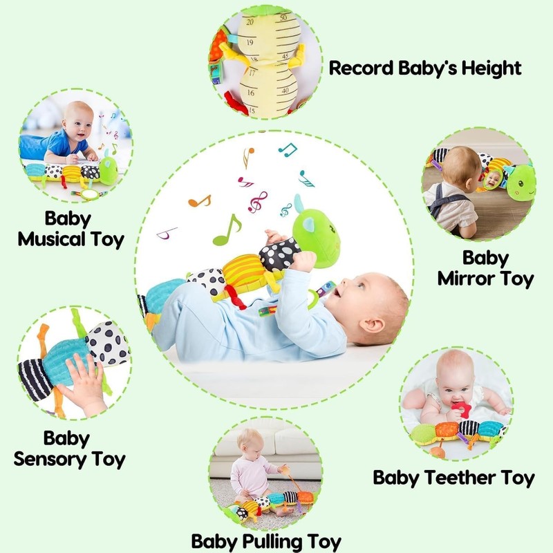 Baby Toys 0-3-6-12 Months, New Born Baby Boy Girl Gifts, Tummy Time Toys with Ba gallery