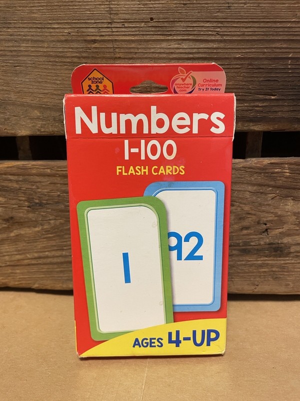 Lot Of 2 Zone Numbers 1-100 Flash Cards And Alphabet Flash Cards