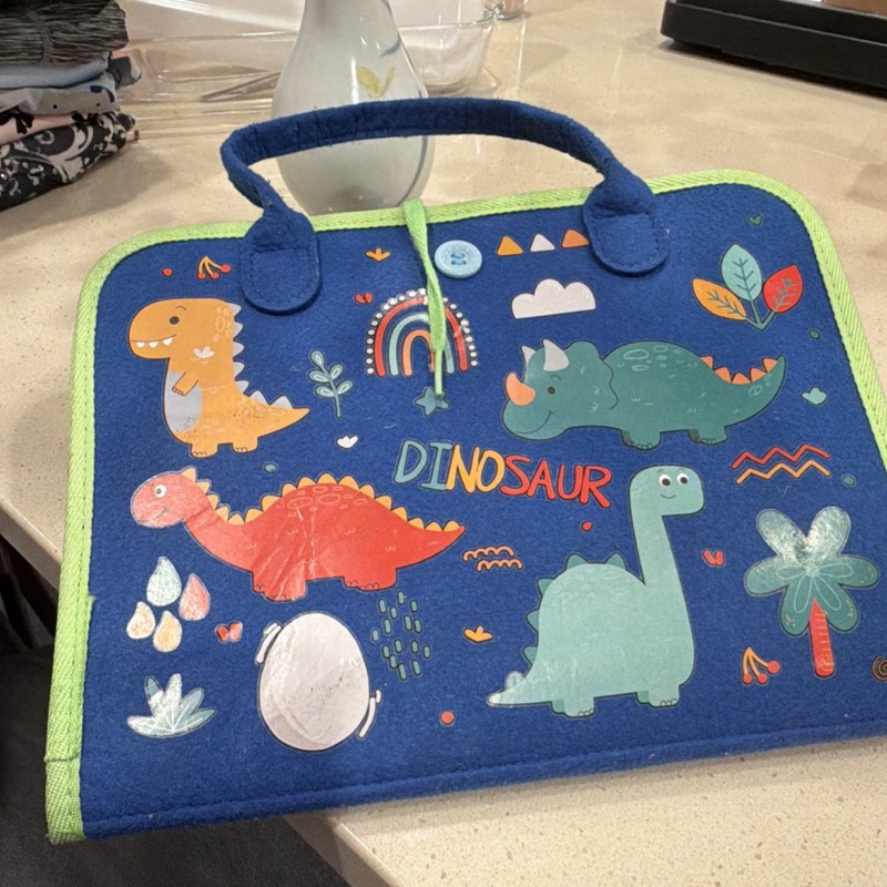 Dinosaur Activity Book Educational Toy with Shapes, Colors, Interactive Features