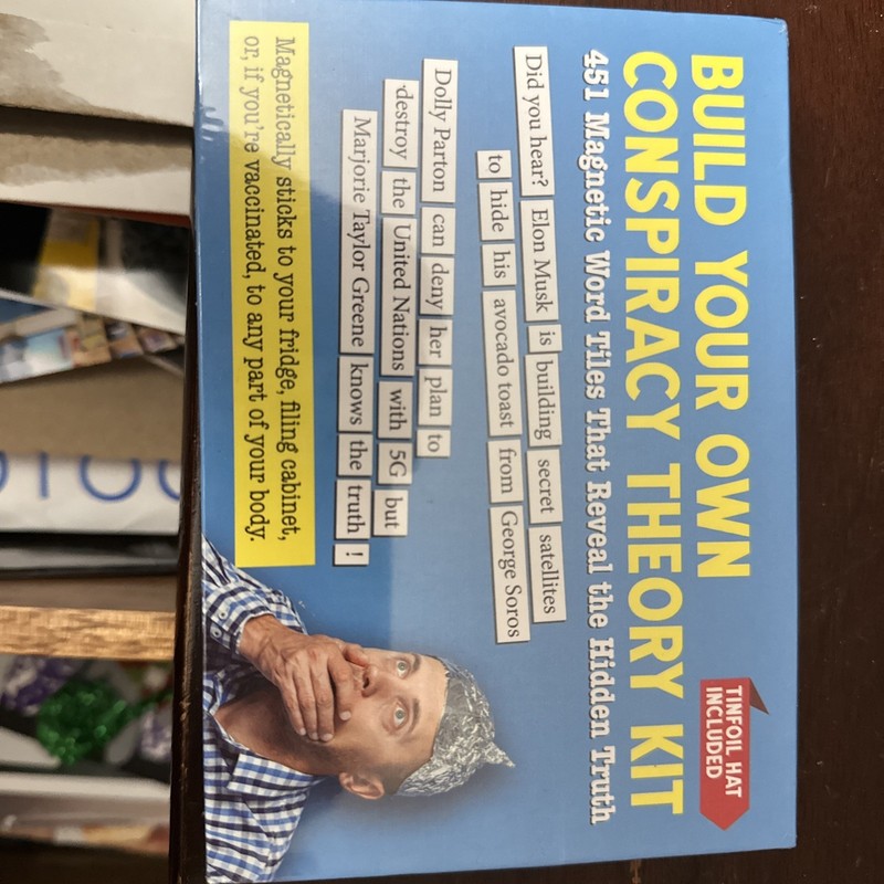 Build Your Own Conspiracy Theory Kit with 450 Magnetic Word Tiles **BRAND NEW**