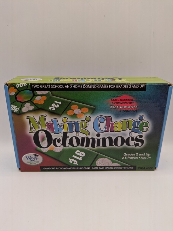 Making Change Octominoes – Learning Advantage – Grades 2 and Up. 2-5 Players