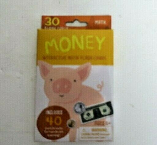 Flash Cards set of 4 Telling Time Money Subtraction & Addition Age 5+ w/ Sticker gallery