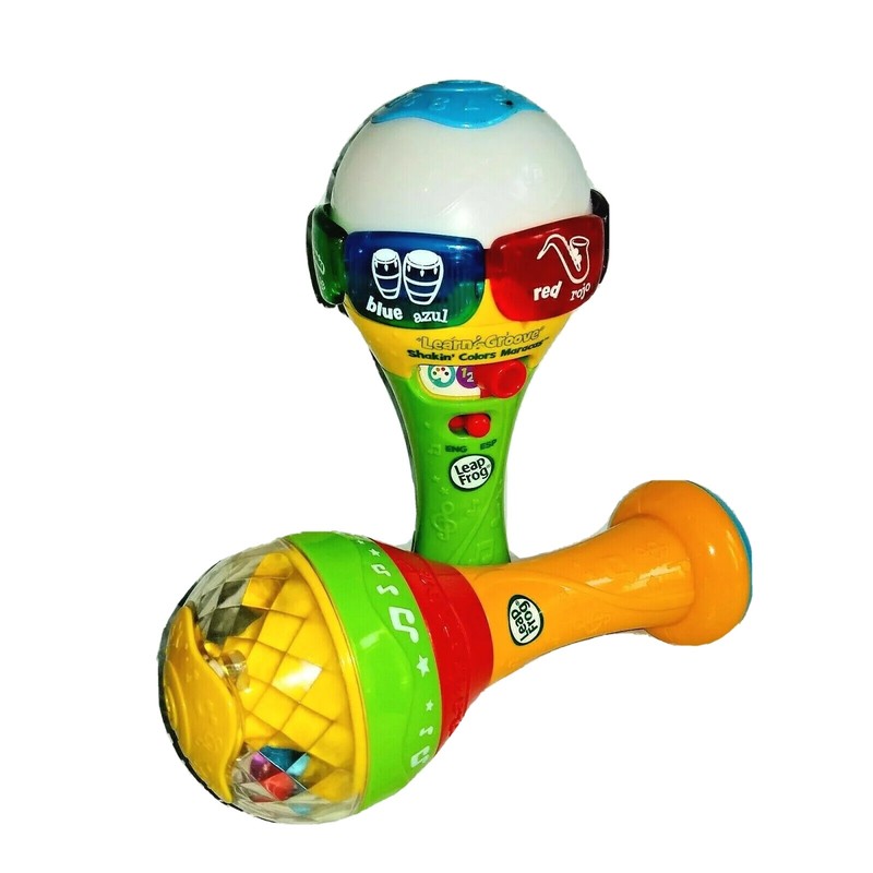 Leap Frog Learn & Groove SHAKIN’ COLORS MARACAS Bi-lingual Color Changing Music