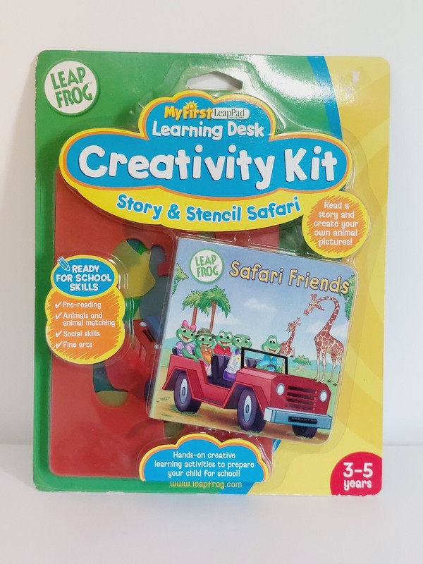 Leap Frog My First Leap Pad Learning Desk Creativity Kit Story & Stencil Safari