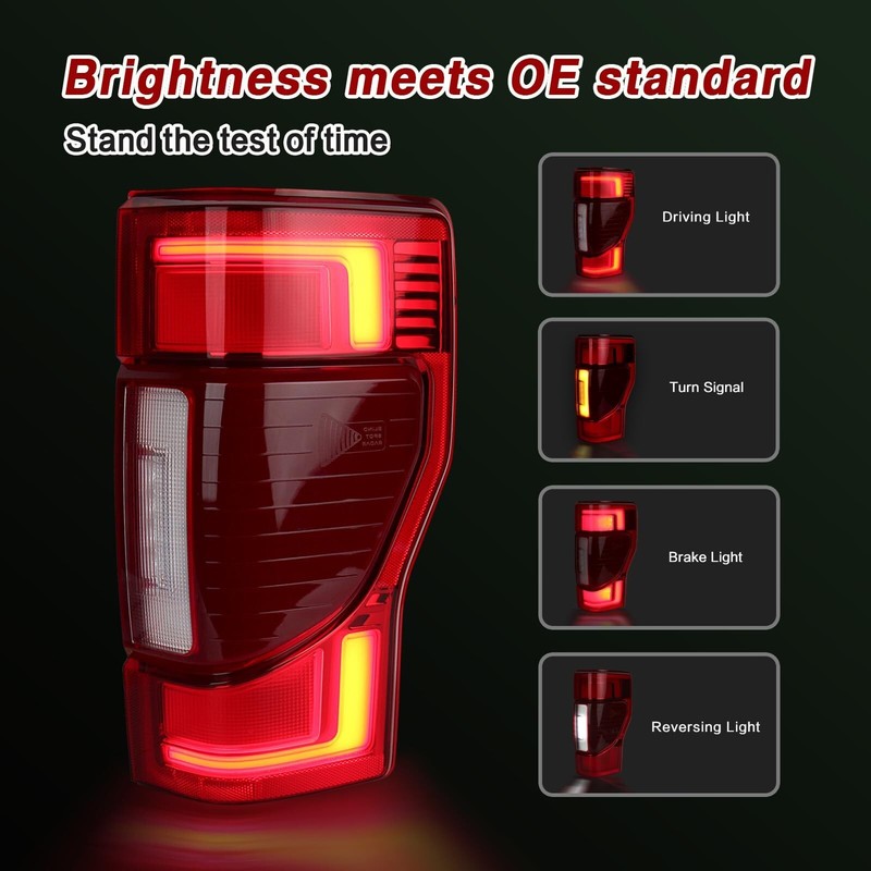 LED Tail Lights Compatible with 2020 2021 2022 Ford F250 F350 Super Duty Tail... gallery