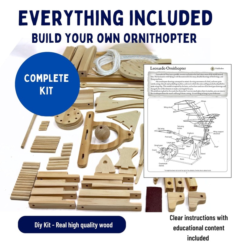 PATHFINDERS STEM Kit – Leonardo da Vinci Ornithopter | 3D Puzzle & Enginee gallery