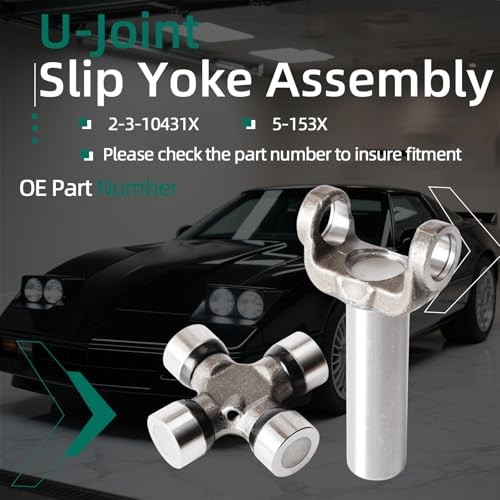 Transmission Slip Yoke 2-3-10431X & 5-153X U Joint Kit For GM Turbo 400 TH400 US gallery