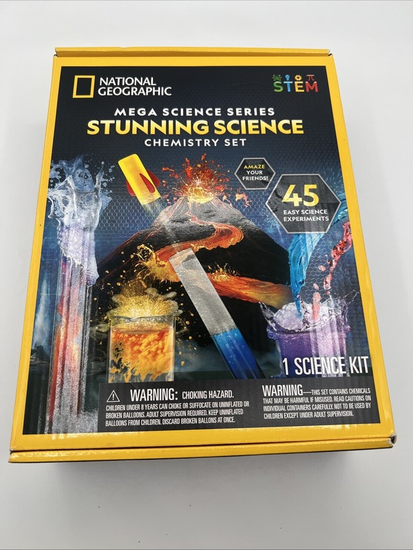 National Geographic Stunning Mega Science Kit with Over 45 Easy Experiments NEW!