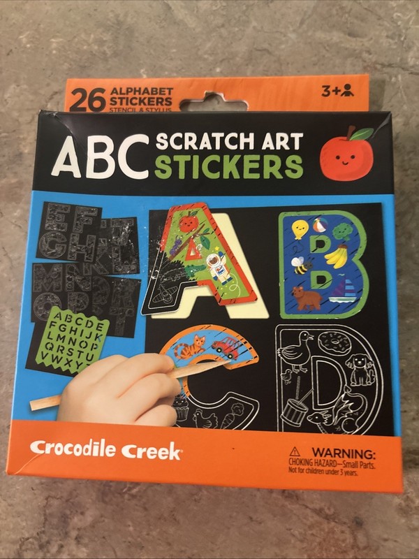Crocodile Creek Scratch Art Alphabet Stickers