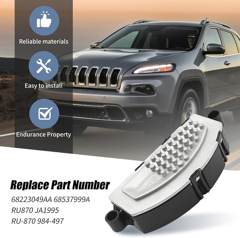 Heater Blower Motor Resistor For Jeep Cherokee 2014-2021 Chrysler 200 2015-2017 gallery