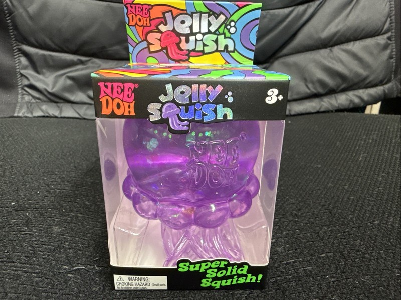 NeeDoh Purple Jelly Squish Jellyfish Fidget Toy Sensory Stress Relief Squishy.
