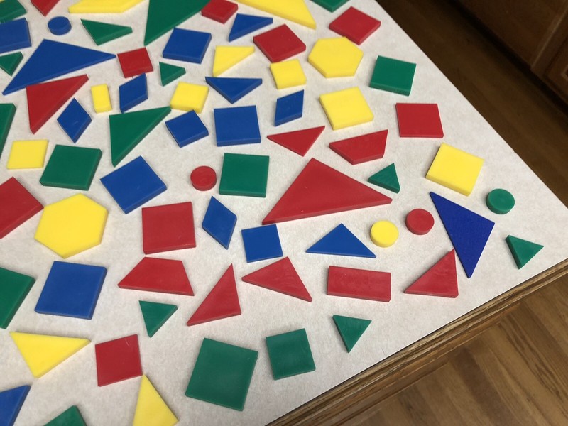 BAG OF GEOMETRY SHAPES TANGRAMS MATH HOMESCHOOL LEARNING 219+ Pieces gallery