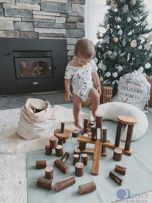 QToys USA Tree Blocks 106 pcs