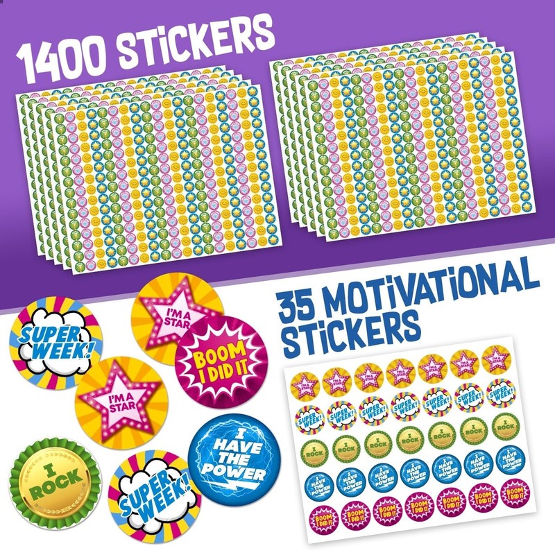 Behavior Reward Chart System - 26 Kids Chore Charts & 2800 Motivational Stickers gallery