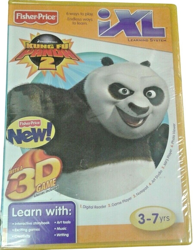 Fisher-Price iXL Kung Fu Panda 2 3D Game Digital Reader Learning System Ages 3-7
