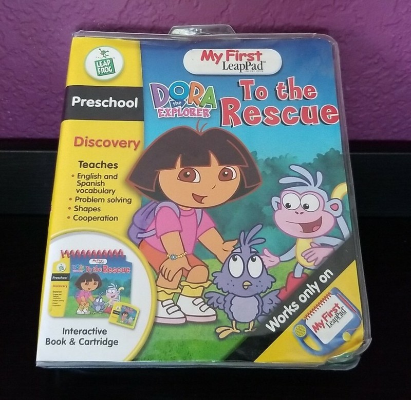 LeapFrog My First LeapPad Preschool Dora to the Rescue English/Spanish + Book