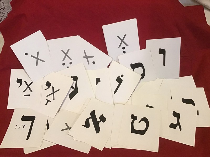 National Jewish Outreach Hebrew Alef Aleph Bet Alphabet Flash Cards NIP