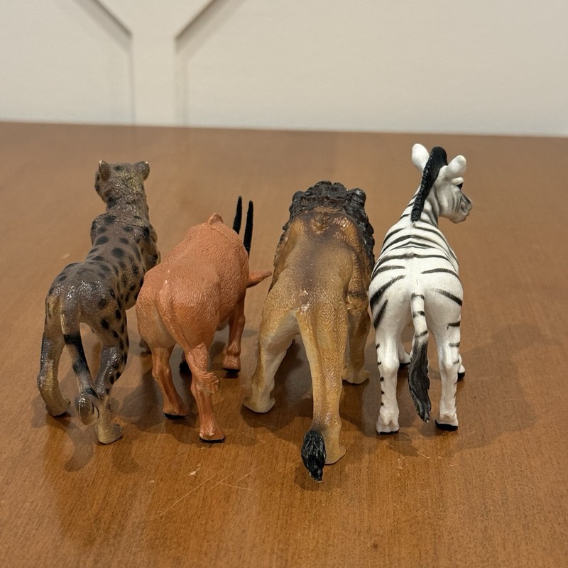 Safari Animals Figures Zoo Action Figure Play Set 4 Lion Zebra Leopard Gazelle gallery