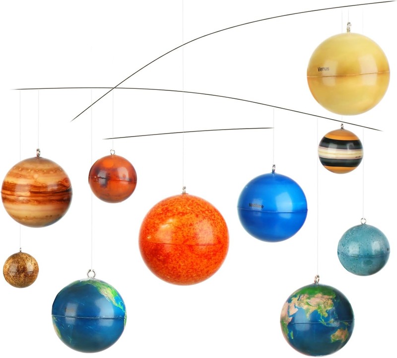 3D Solar System Mobile Hanging Planets Solar System Decor Educational Planets