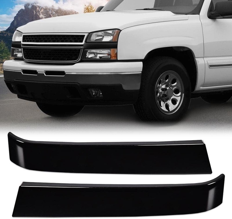 Front Grille Molding Trim Primed Compatible with 2003-2007 Chevy Silverado 1500