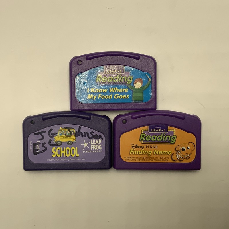 Lot Of 3 Leapfrog LeapPad Learning Game Cartridges ONLY
