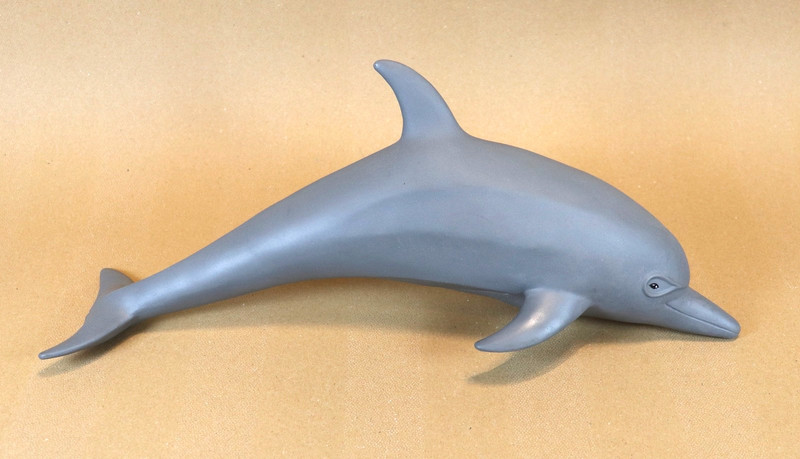 Bottlenose Dolphin Large Gray Plastic 15″ Toy Bath Pool Display VTG Carlisle Co