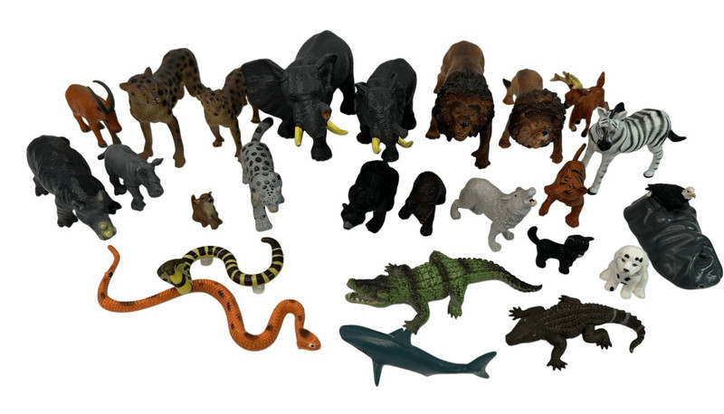 Mixed Animal Vintage & Current Plastic Lot Of 25 Toys Nature