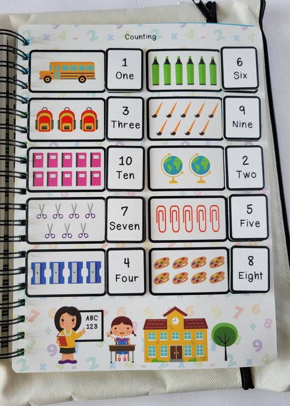 Busy Book Homeschool Preschool Montessori Numbers Counting Colors Size Toddlers gallery