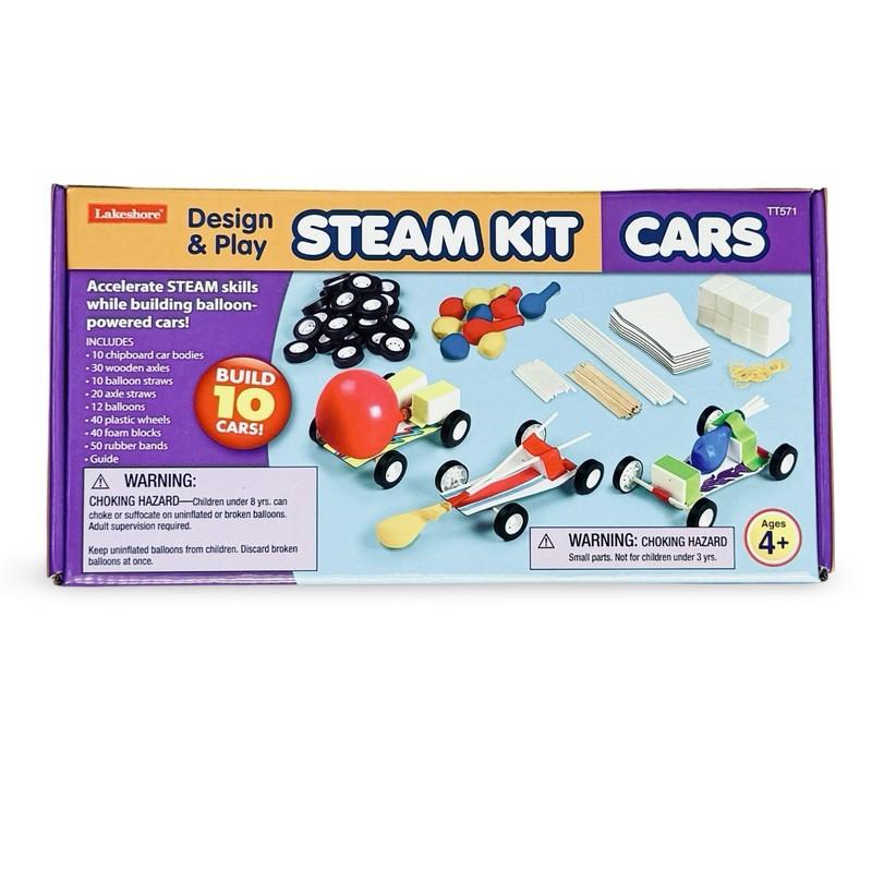 NEW Lakeshore Design & Play Steam Kit : Cars TT571 Build 10 Cars